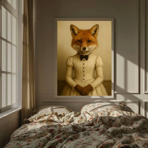 Original Victorian Fox Art Print + Digital Copy - Picture 4 of 10